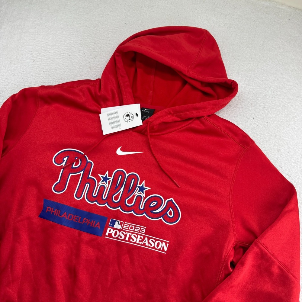 NWT Nike Philadelphia Phillies 2023 Postseason Hoodie Mens 2XL Red Therma Fit